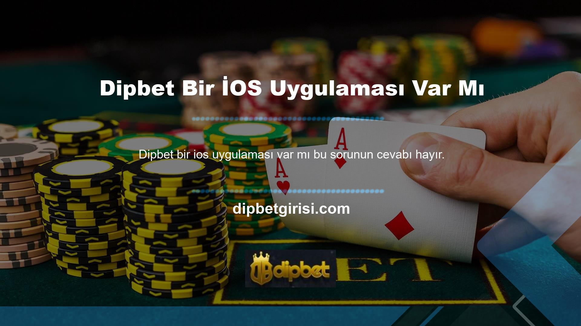 ” Biraz araştırma yaptıktan sonra Dipbet iOS uygulamasında şu anda çalışmayan bir sorun olduğu ve bunu düzeltmenin bir yolu olmadığı sonucuna vardık